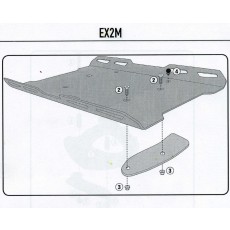 플레이트 익스텐션 (알미늄제) EX2M : M5/M6/M7 플레이트 혹은 SR/FZ 브라켓 전용