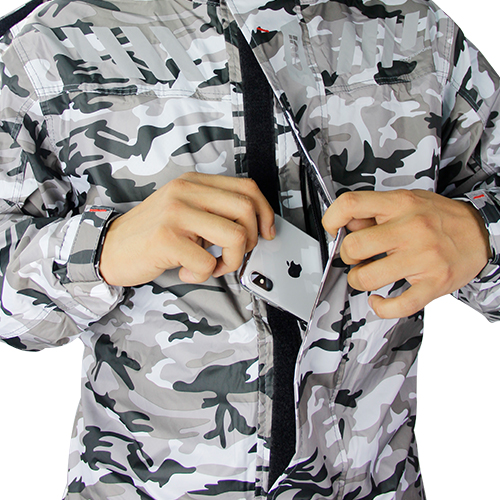 캐모(Camouflage) 레인수트(우의) - CAM01.AX (사진상의 모자 없음)