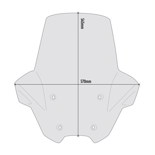 윈드스크린 : Forza 포르자 750 (21-24) - D1186S (54.5 x 57cm) (미들, 스모크)