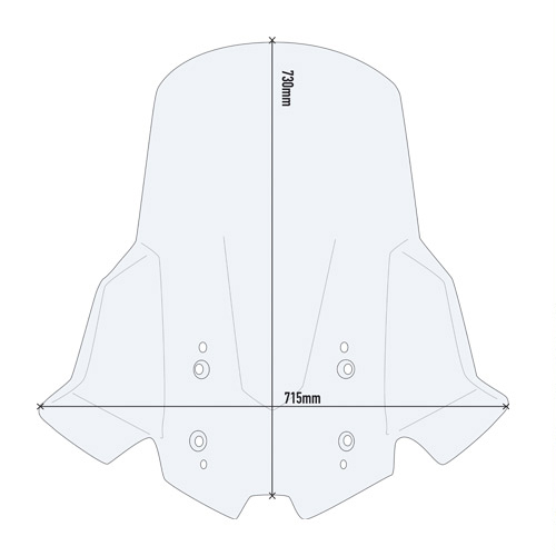 SYM 맥심(MAXSYM) TL 500(508) (20-23) - D7060ST (롱 투명, 73 x 71.5 cm)